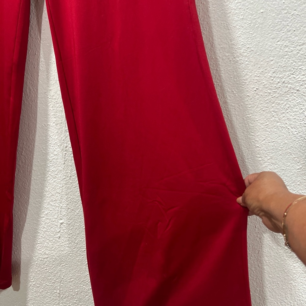 AROLINA  Red stretch yoga Women's Pants wide‎ leg gym. - Picture 2 of 16